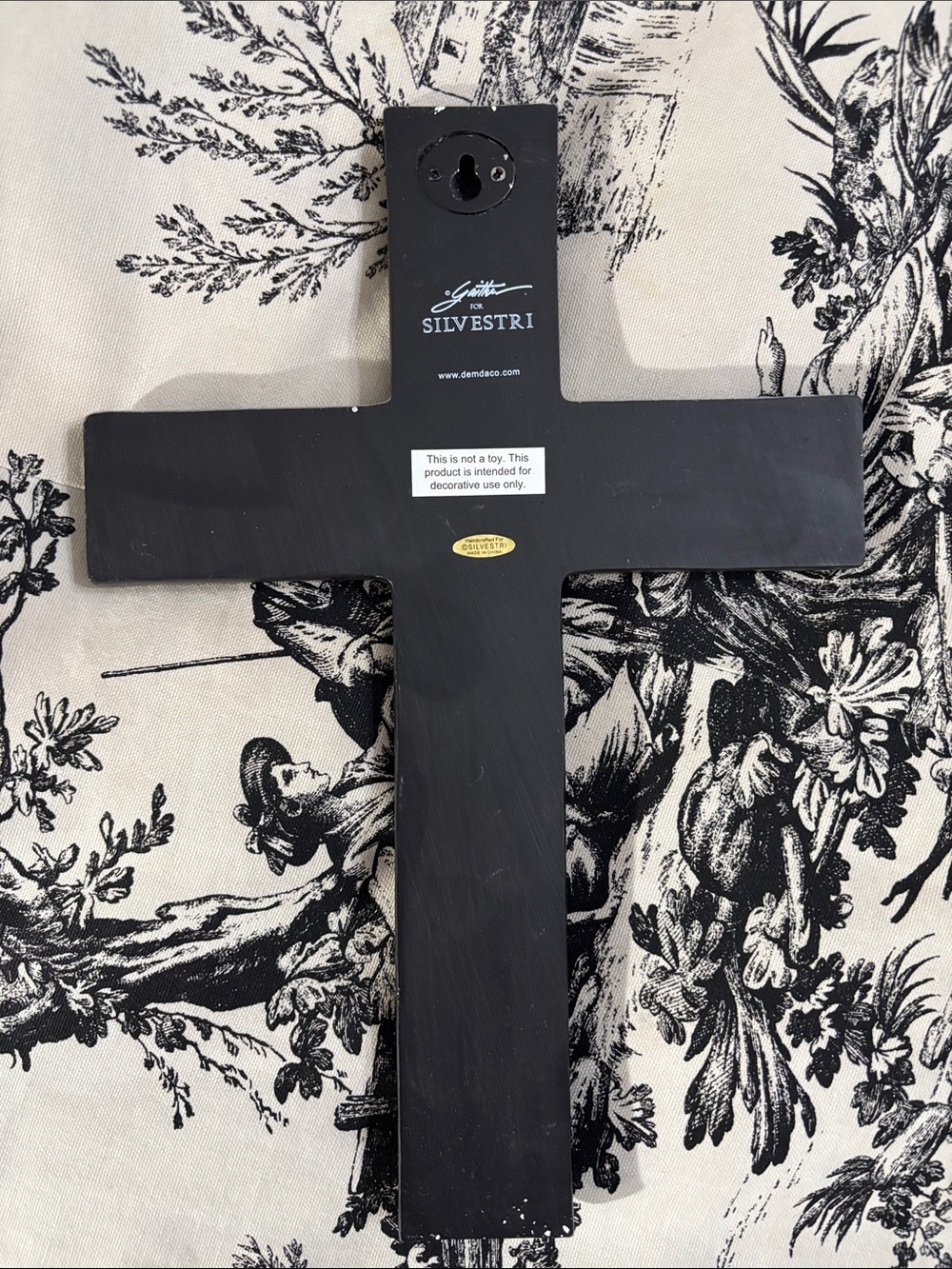 Demdaco Brown and Silver Ornate Wall Cross - Picture 7 of 9